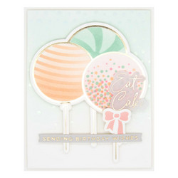 Spellbinders Glimmer Hot Foil -kuviolevy ja stanssisetti Party Balloons Bouquet