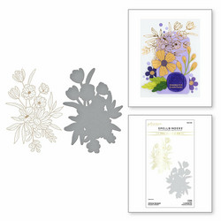 Spellbinders Glimmer Hot Foil -kuviolevy ja stanssisetti Glimmer Bouquet