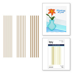 Spellbinders Simon Hurley Glimmer Hot Foil -kuviolevy Modern Stripes
