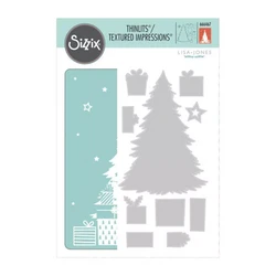 Sizzix Textured Impressions kohokuviointikansio ja stanssisetti Sparkle Tree