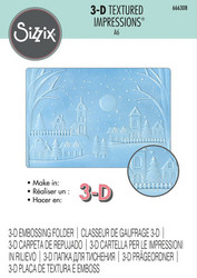 Sizzix 3D Textured Impressions kohokuviointikansio Winter Village
