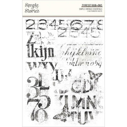 Simple Stories Rub-Ons siirtokuvat Simple Vintage Essentials Typeset