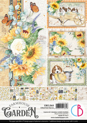 Ciao Bella Creative Pad paperipakkaus Farmhouse Garden, A4