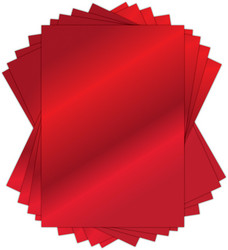 Craft Consortium Mirror Card -peilikartonki, sävy Red, 10 arkkia