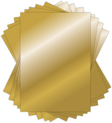 Craft Consortium Mirror Card -peilikartonki, sävy Gold, 10 arkkia