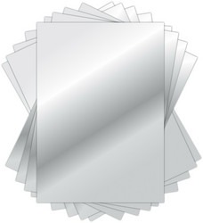 Craft Consortium Mirror Card -peilikartonki, sävy Silver, 10 arkkia