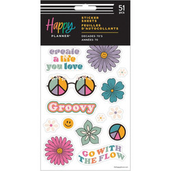 Mambi Happy Planner tarrat Decades 70s