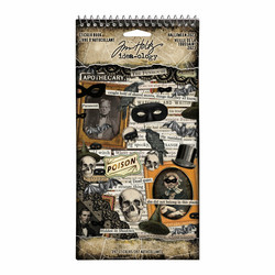 Tim Holtz Idea-Ology Sticker Book -tarrakirja Halloween
