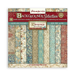 Stamperia paperipakkaus Christmas Greetings Backgrounds, 8