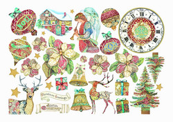 Stamperia leikekuvat Christmas Greetings Ephemera