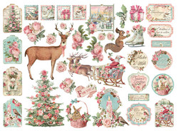 Stamperia leikekuvat Pink Christmas