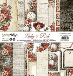 ScrapBoys paperipakkaus Lady in Red, 12