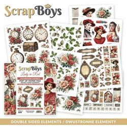 ScrapBoys paperikko Lady in Red Pop Up, 6