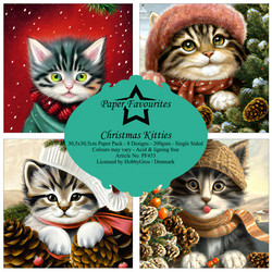 Paper Favourites Christmas Kitties -paperipakkaus, 12