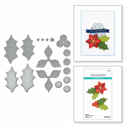 Spellbinders stanssi Stitched Poinsettia & Holly
