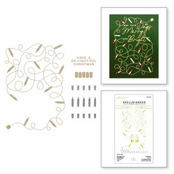 Spellbinders Glimmer Hot Foil -kuviolevy ja stanssisetti De-light-ful Christmas