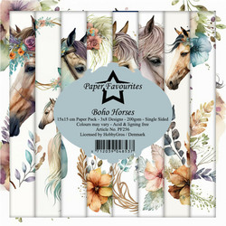 Paper Favourites Boho Horses -paperipakkaus, 15 x 15 cm