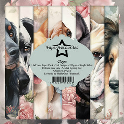 Paper Favourites Dogs -paperipakkaus, 15 x 15 cm