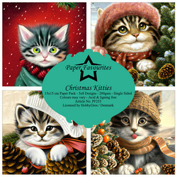 Paper Favourites Christmas Kitties -paperipakkaus, 15 x 15 cm
