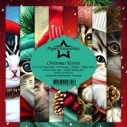Paper Favourites Christmas Kitties -paperipakkaus, 15 x 15 cm