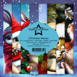 Paper Favourites Christmas Bunny -paperipakkaus, 15 x 15 cm