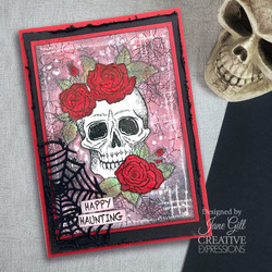 Woodware leimasin Skull & Roses