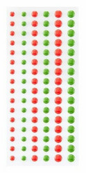 Spellbinders Dimensional Enamel Dots -tarrat, sävy Red & Green