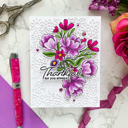 Pinkfresh Studio sapluunasetti Lovely Blooms, A2