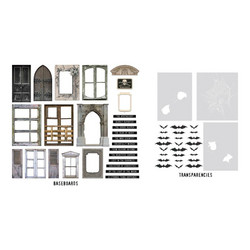 Tim Holtz Idea-Ology Baseboards + Transparencies Halloween 2023