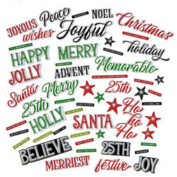 49 and Market leikekuvat Christmas Spectacular Chipboard Word