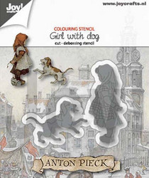 Joy! crafts Girl With Dog -stanssi