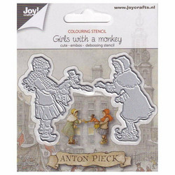 Joy! crafts Girls With s Monkey -stanssi