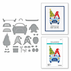 Spellbinders stanssi Gnome Drive Holiday