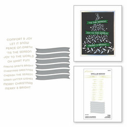 Spellbinders Glimmer Hot Foil -kuviolevy Comfort & Joy Sentiments