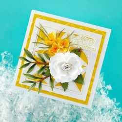 Spellbinders Glimmer Hot Foil -kuviolevy ja stanssisetti The Snow Garden Sentiments