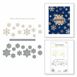 Spellbinders Glimmer Hot Foil -kuviolevy ja stanssisetti Glimmering Snowflakes