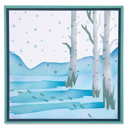 Sizzix Layered Stencils -sapluunat Winter Scene