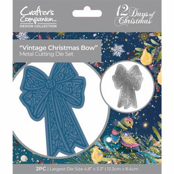 Crafter's Companion Twelve Days of Christmas stanssi Vintage Christmas Bow