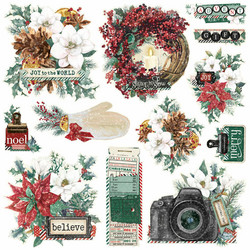 Simple Stories Simple Vintage 'Tis The Season Chipboard Clusters, leikekuvat