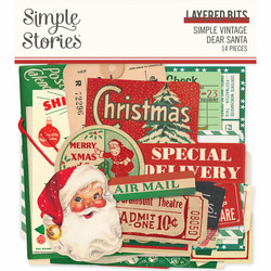 Simple Stories Simple Vintage Dear Santa, Layered Bits, leikekuvat