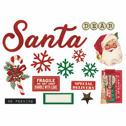 Simple Stories Page Pieces -leikekuvat, Simple Vintage Dear Santa