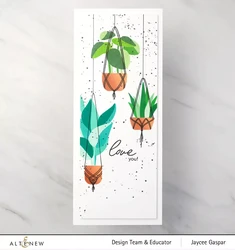 Altenew Dynamic Duo: Hanging Houseplants -leimasin- ja sapluunasetti