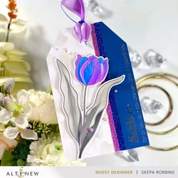Altenew Spark Joy: Blushing Tulip Hot Foil -kuviolevy ja sapluuna