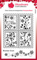 Woodware leimasin Winter Postage