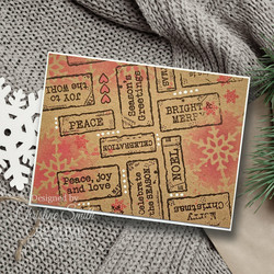 Woodware leimasin Christmas Distressed Labels
