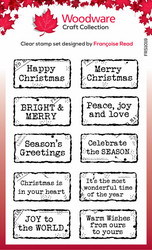 Woodware leimasin Christmas Distressed Labels