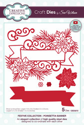 Creative Expressions stanssi Poinsettia Banner
