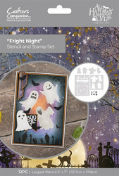 Crafter's Companion All Hallows Eve leimasin -ja sapluunasetti Fright Night