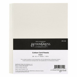 Spellbinders BetterPress Cotton -arkit, sävy, Pebble, 25 kpl,  8.5