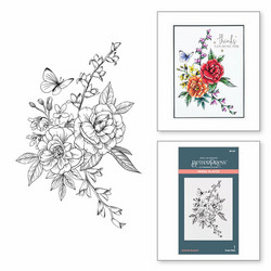 Spellbinders Press Plate Butterfly Bouquet -levy